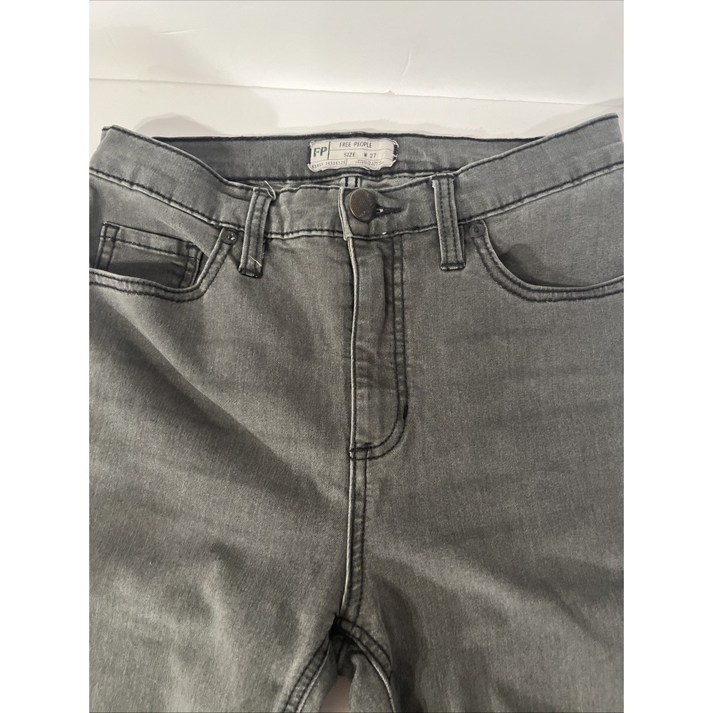 Free People Women’s Straight Stretch Fit Gray Jeans Size 27